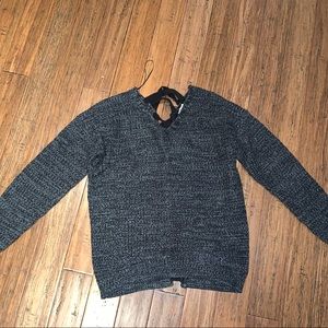 laced back sweater